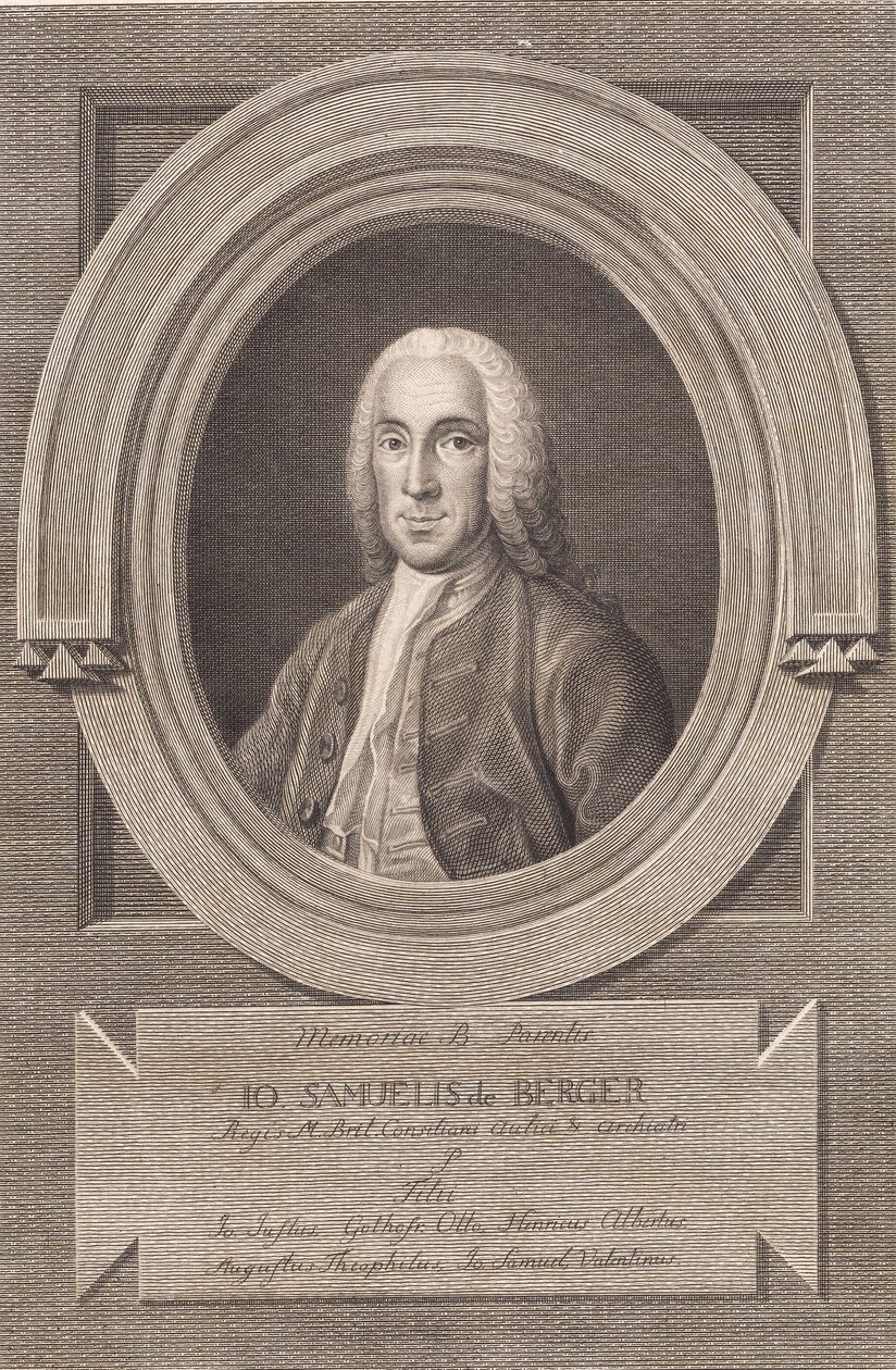 Ritratto del medico Johann Samuel von Berger da J.F. Clemens