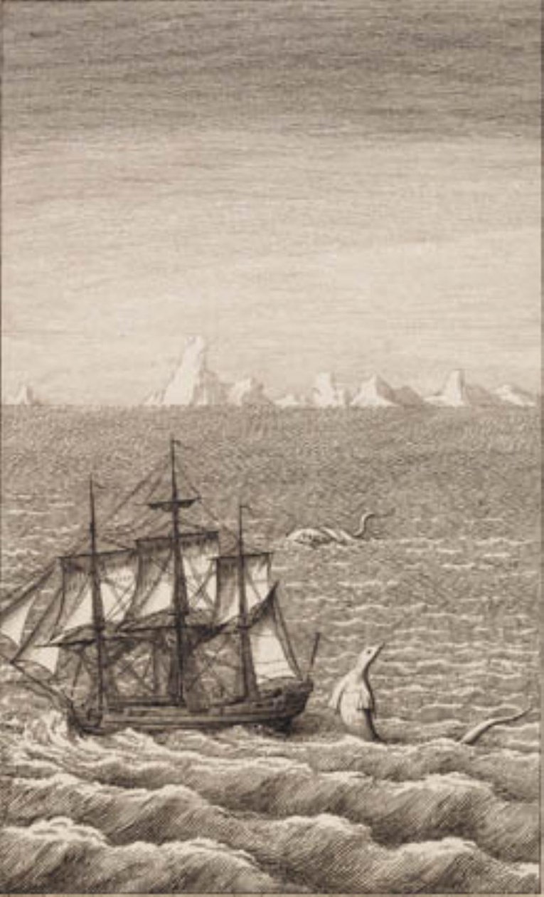 La nave e il mostro marino da J.F. Clemens