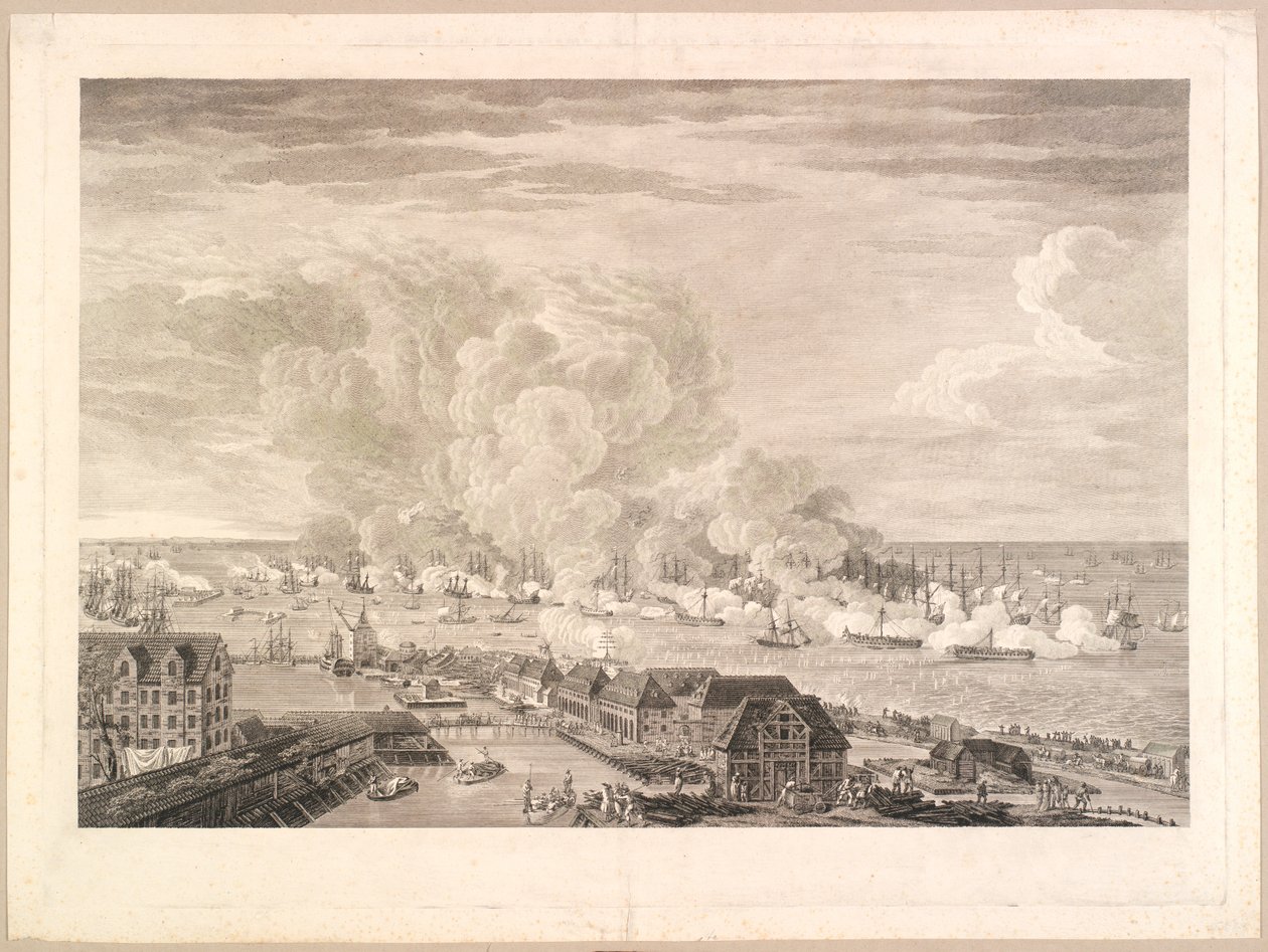 Battaglia di Copenaghen, 2 aprile 1801 da J.F. Clemens