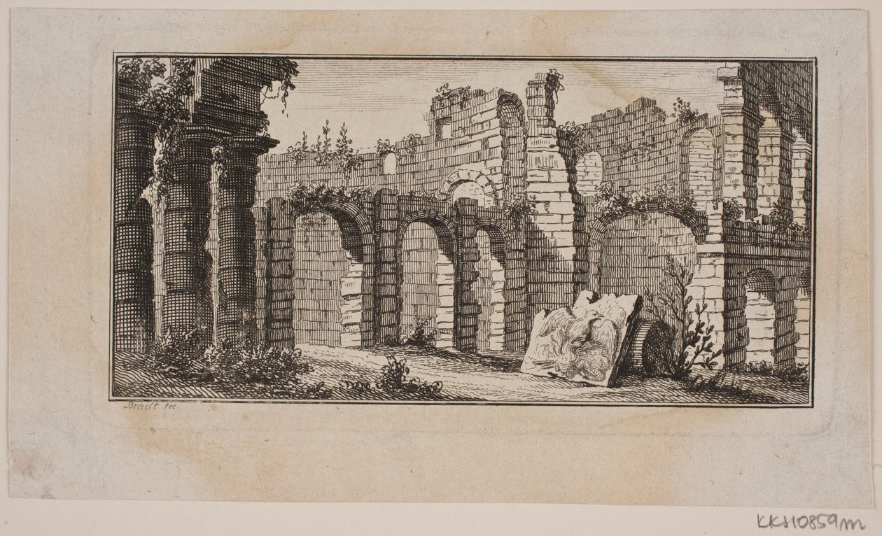Grandi rovine con archi su più piani da J.F. Clemens