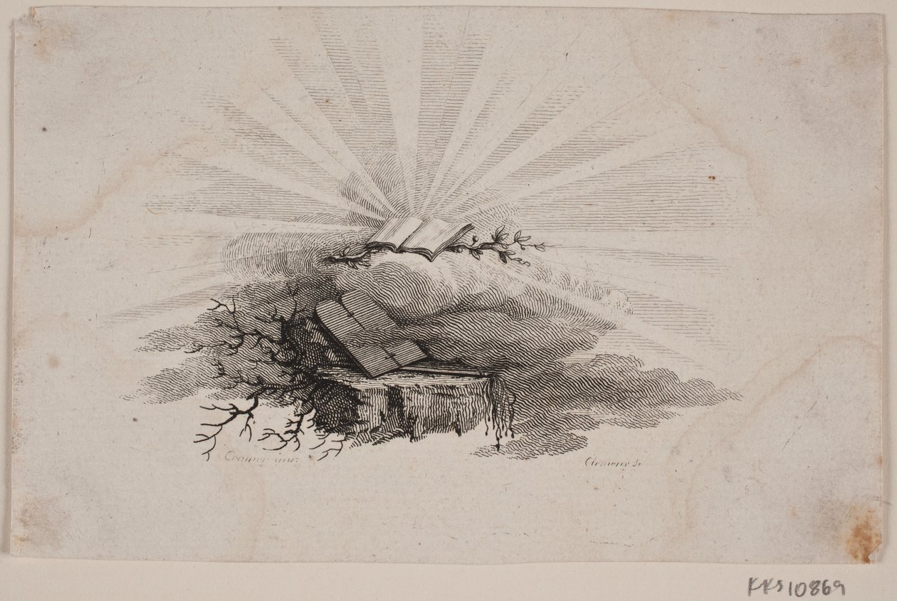 Vignetta del titolo per C. Bastholm: "Aandelige Taler", 1779 da J.F. Clemens