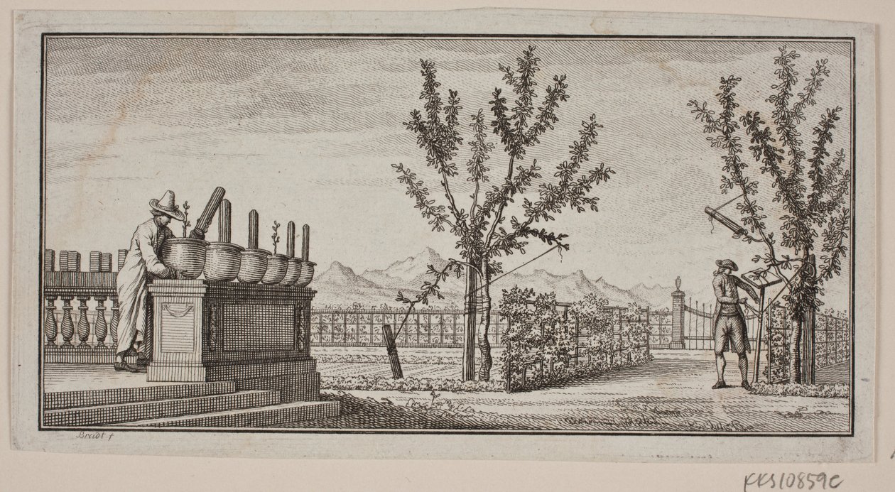Vignetta con quattro geni alati da J.F. Clemens