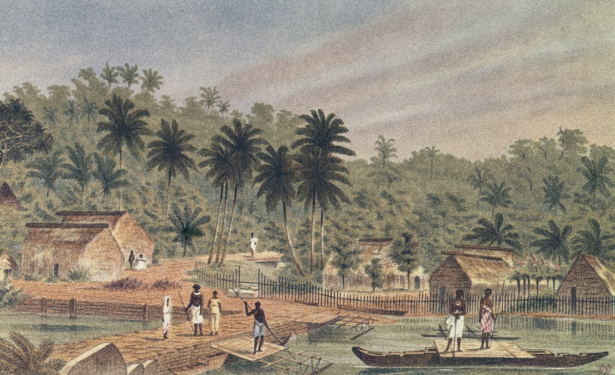 Villaggio di Ngaloa, Kandan, Fiji, da At Anchor di J.J. Wild da J.J. Wild