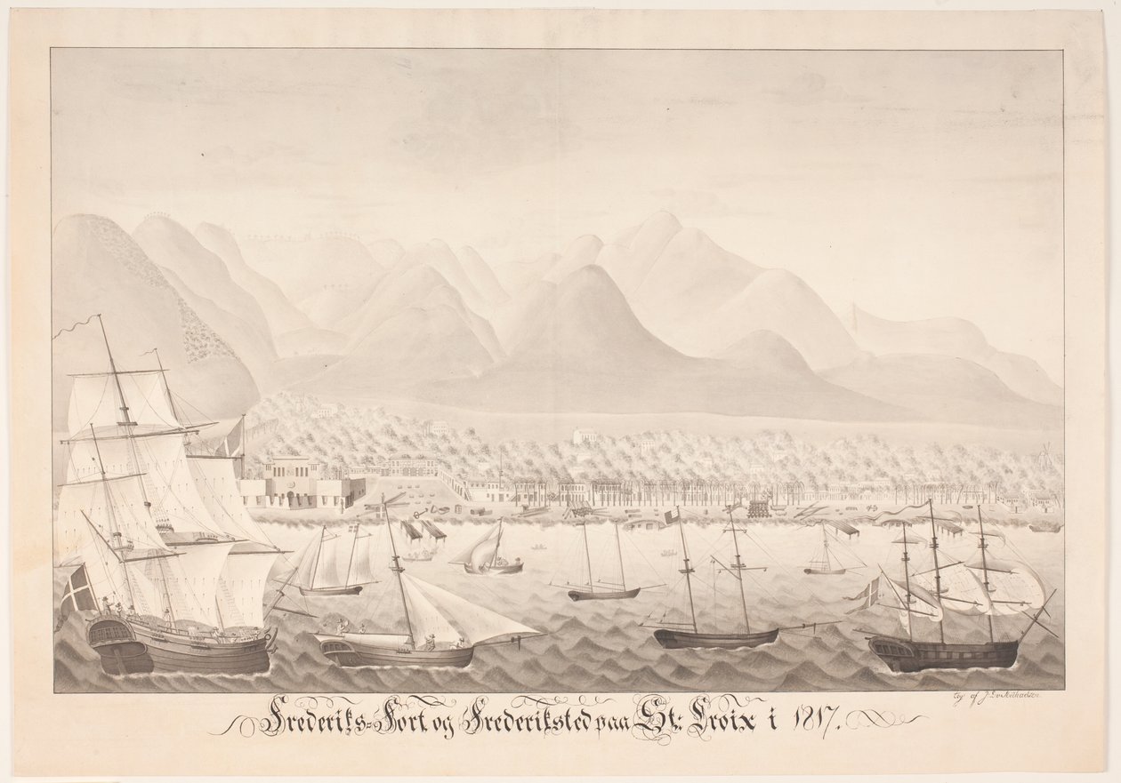 Frederiksfort e Frederiksted a Skt Croix da J.L.V. Michaelsen