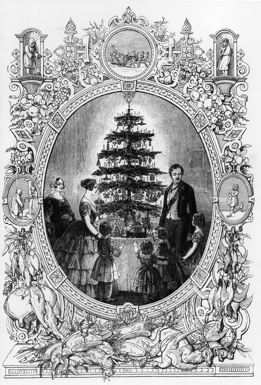 Albero di Natale al Castello di Windsor da J.L. (after) Williams