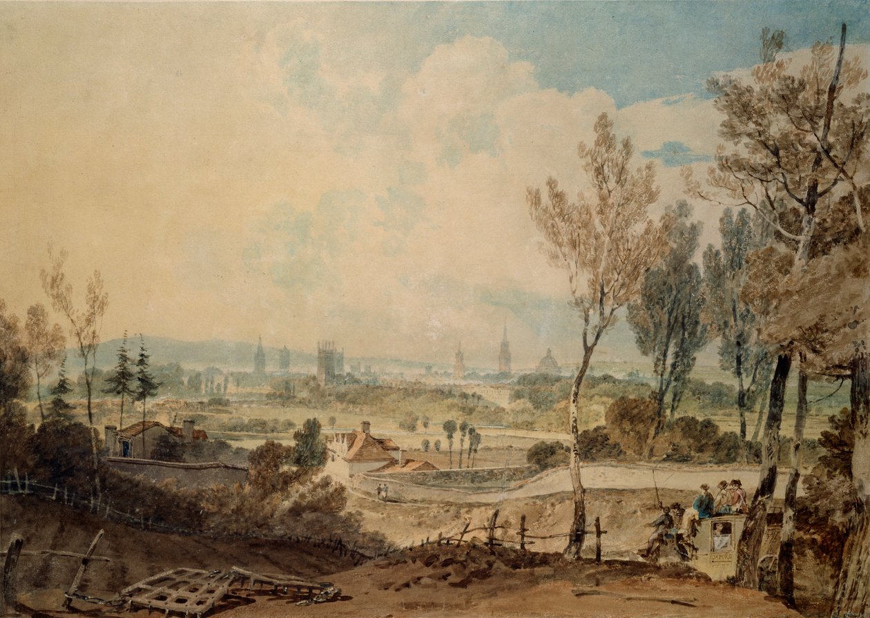 Veduta di Oxford dal lato sud di Headington Hill, 1803-1804 da Joseph Mallord William Turner