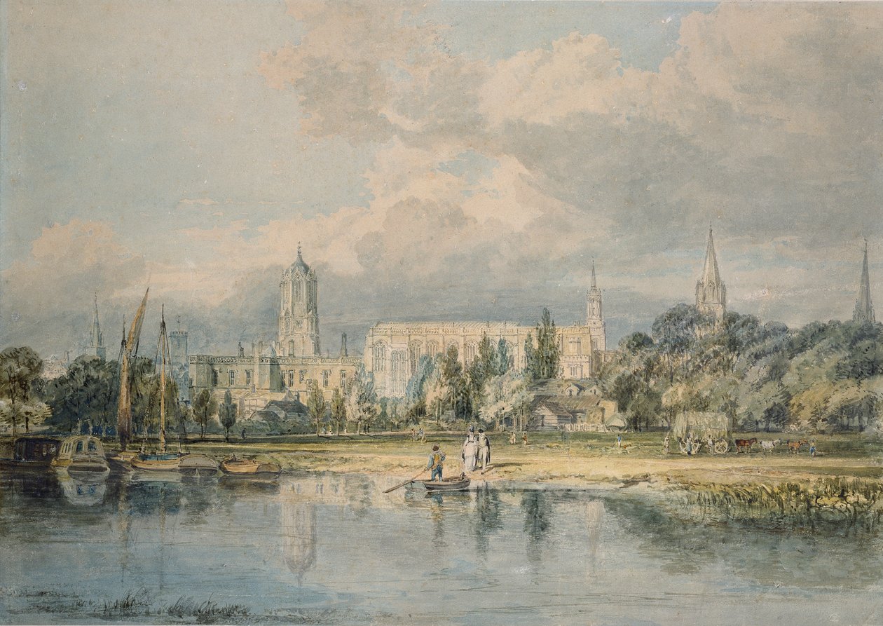 Vista sud della Chiesa di Cristo ecc. dai prati, 1798-1799 da Joseph Mallord William Turner