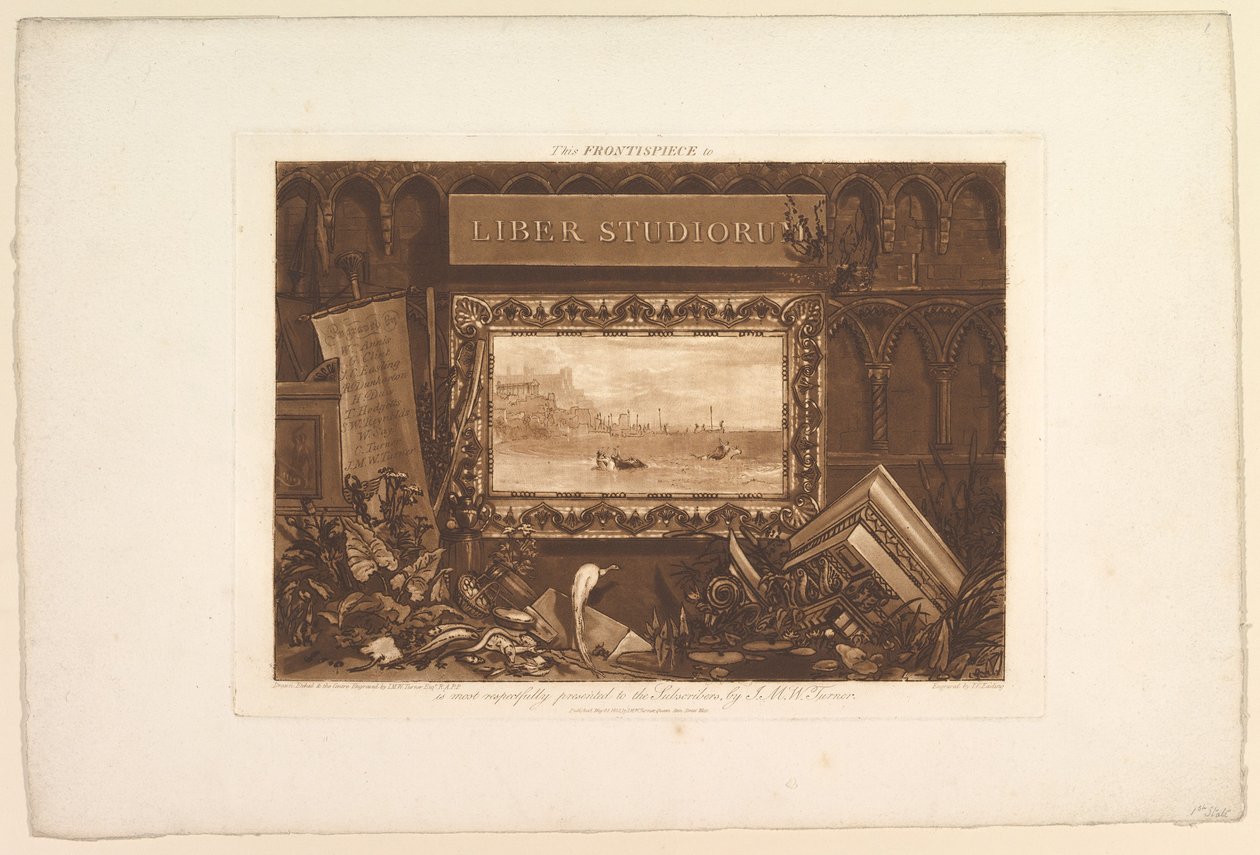 Il frontespizio di Liber Studiorum, maggio 1812 da Joseph Mallord William Turner