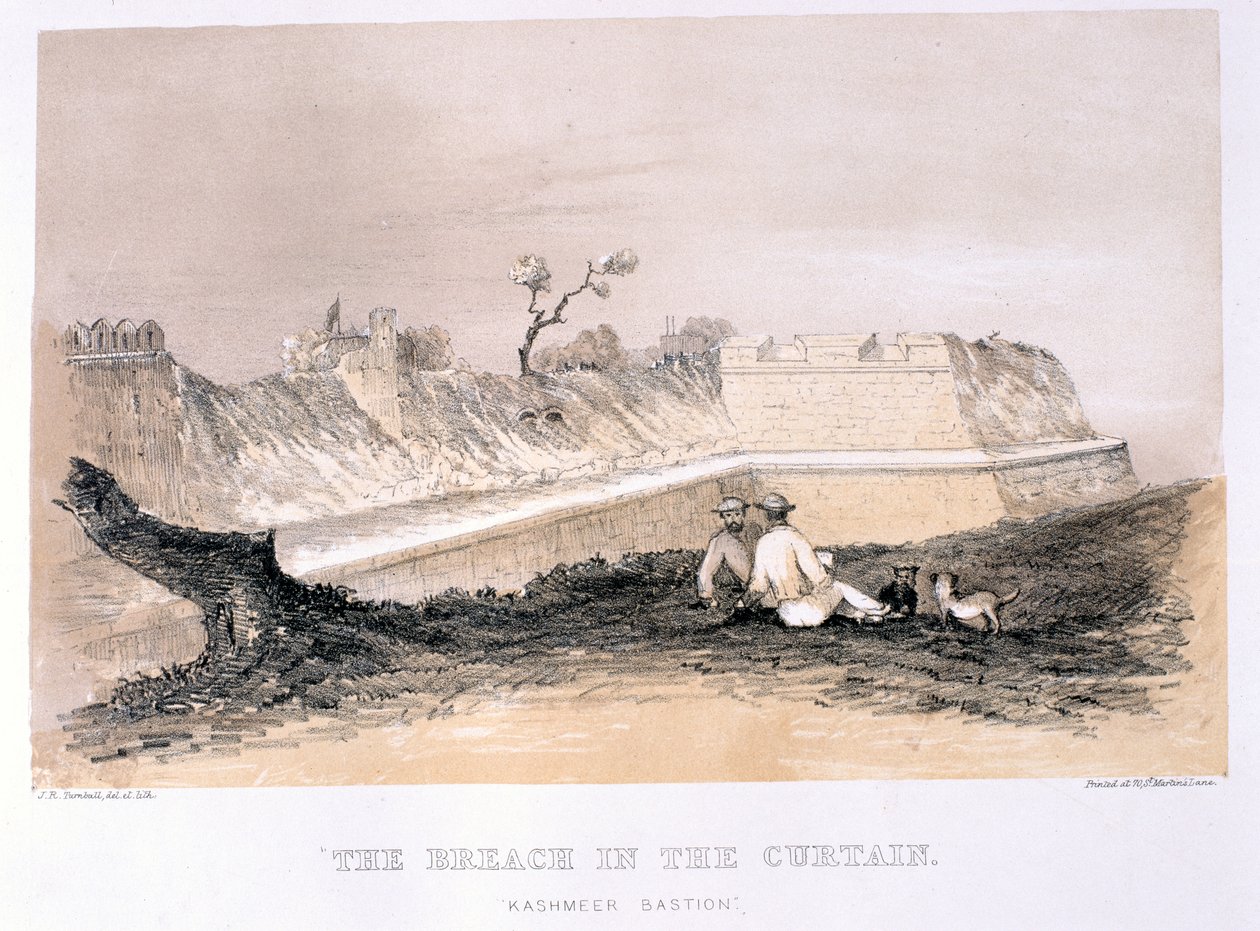 La breccia nella tenda, pubblicato da T. McLean, 1858 da J.R. Turnbull