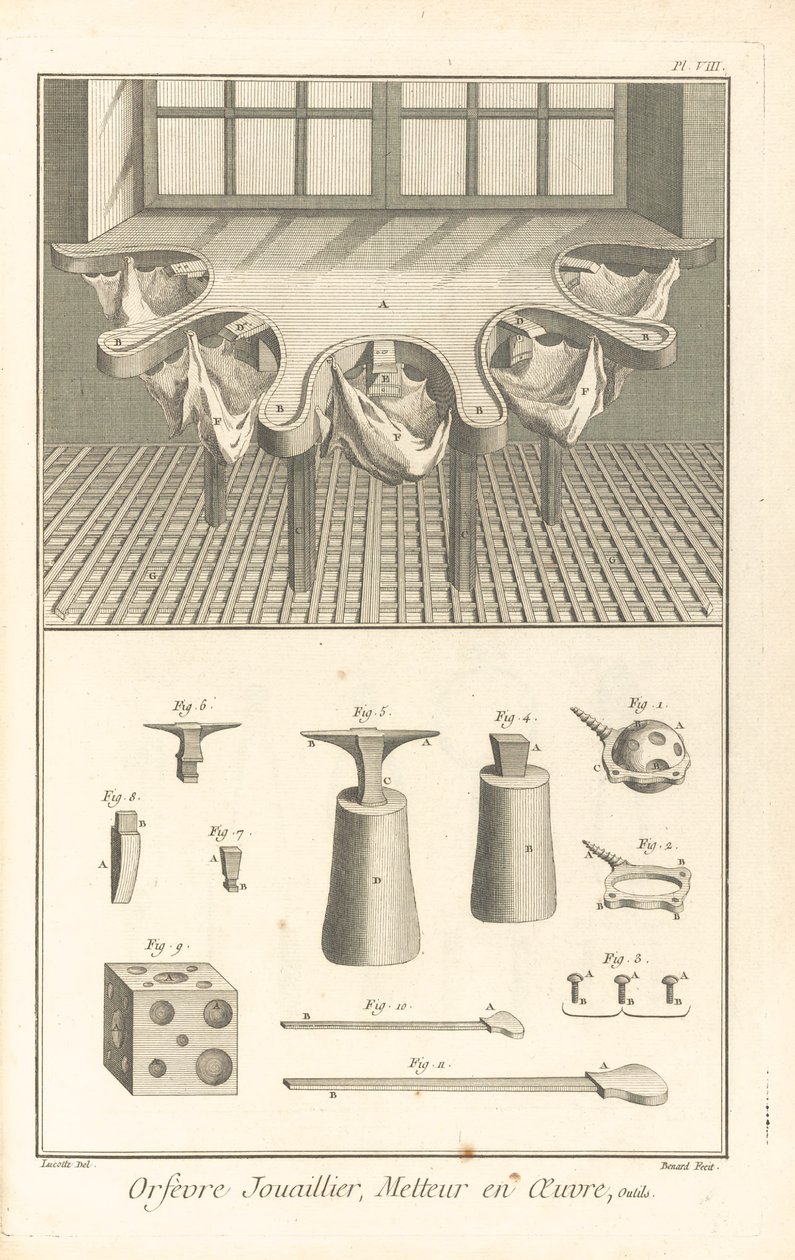 Orafo-gioielliere, messo in opera, illustrazione da 