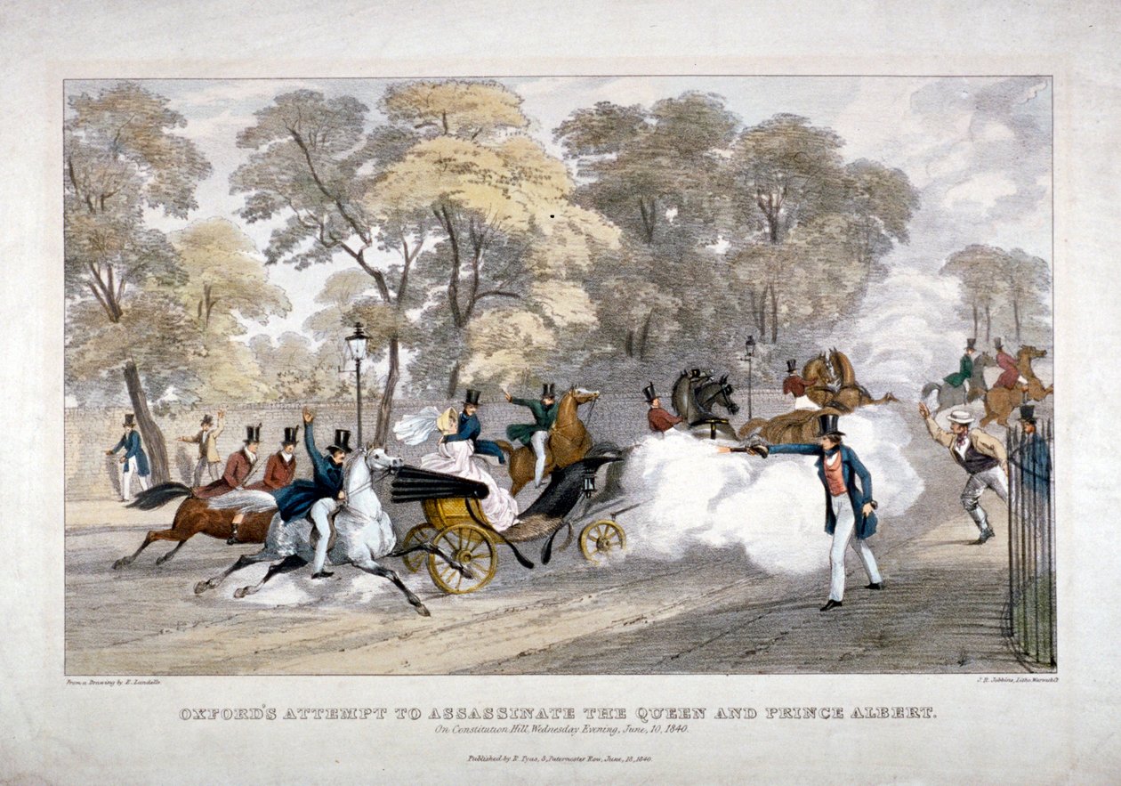 Tentativo di assassinio contro la regina Vittoria, Constitution Hill, Westminster, Londra da JR Jobbins