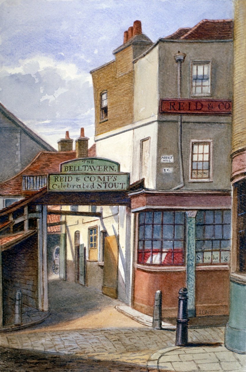 Bell Tavern, Addle Hill, Londra, 1868 da JT Wilson
