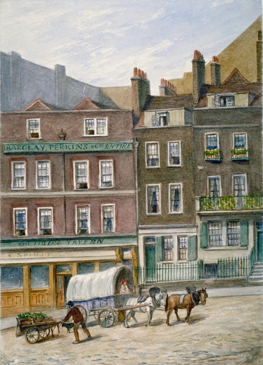 La Taverna della Tigre, Tower Dock, Londra, 1868 da JT Wilson