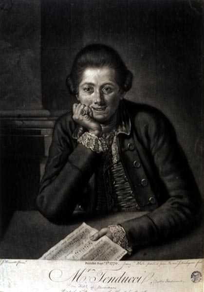 Mr Tenducci, inciso da John Finlayson (1730-76) da J. (after) Bruscett