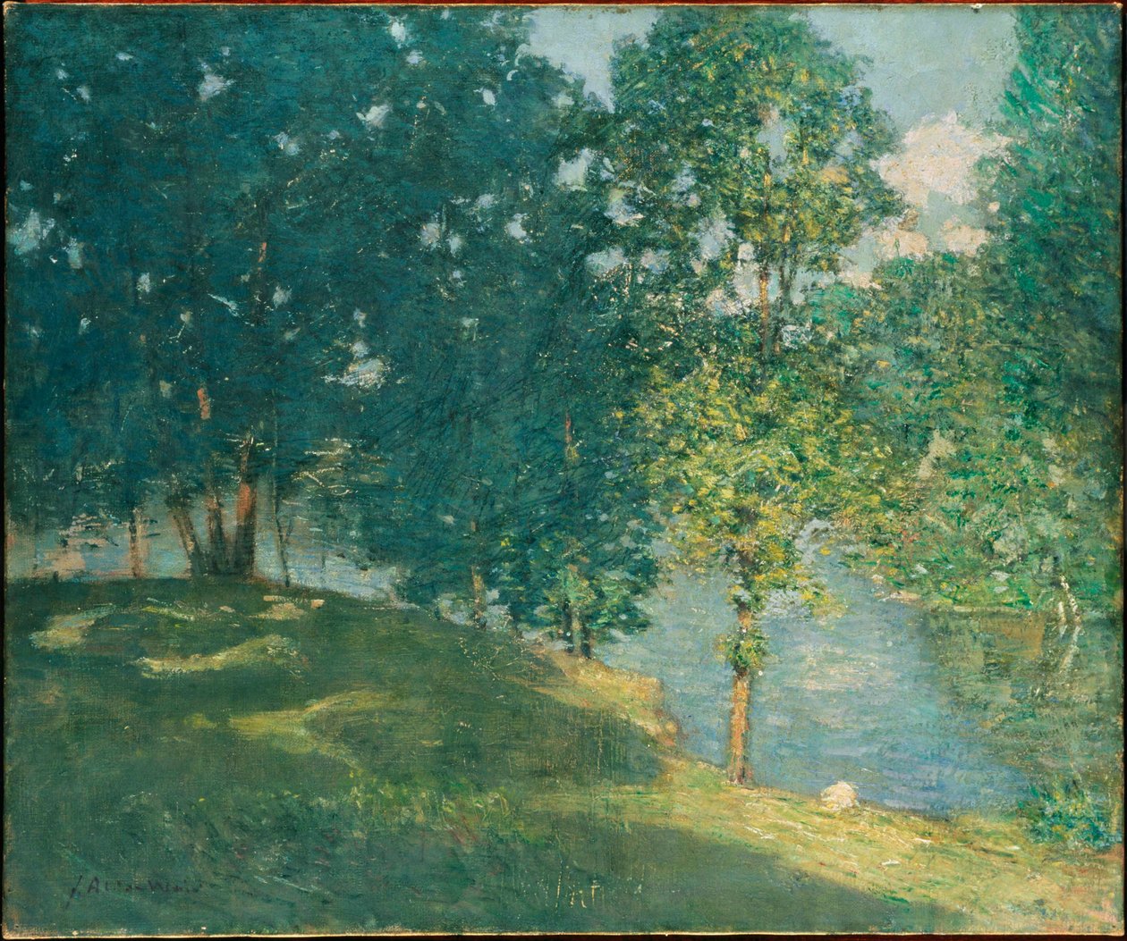 Pomeriggio presso lo stagno da J. Alden Weir