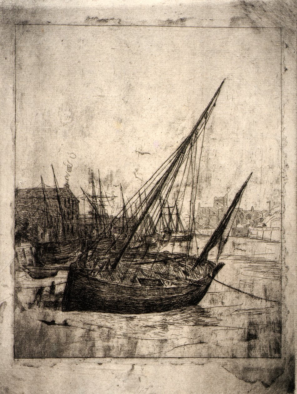 Barche a Peel - Isola di Man da J. Alden Weir