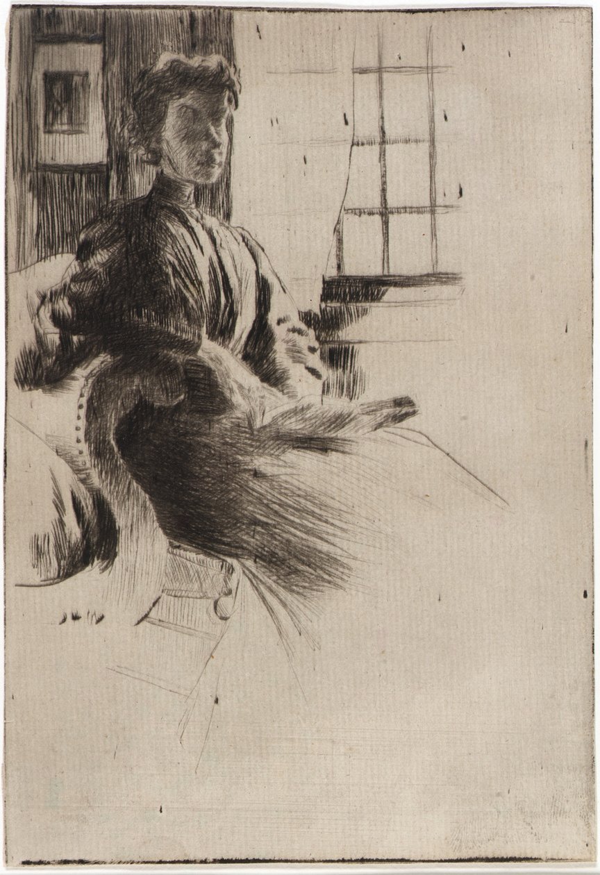 Vicino alla finestra da J. Alden Weir