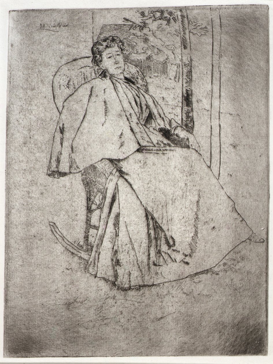 La sedia a dondolo da J. Alden Weir