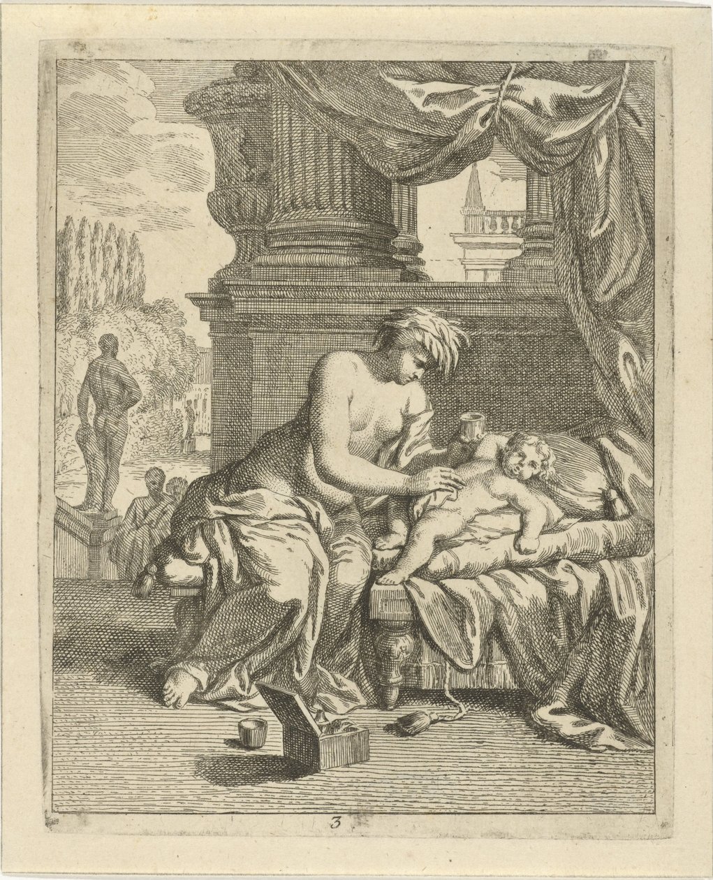 Teti unge Achille con ambrosia da J. Alexander Janssens
