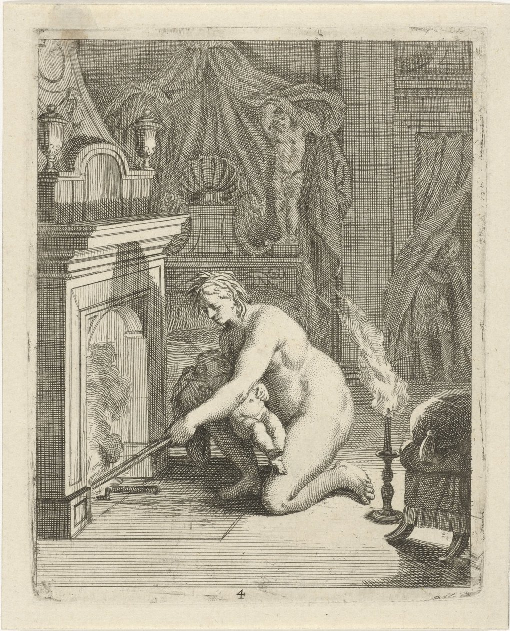 Teti immerge Achille nel fuoco da J. Alexander Janssens