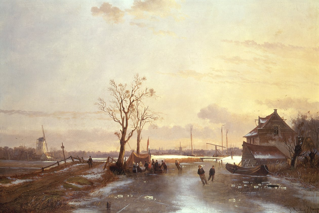 Scena invernale, 1853 da J. Anton Mignon