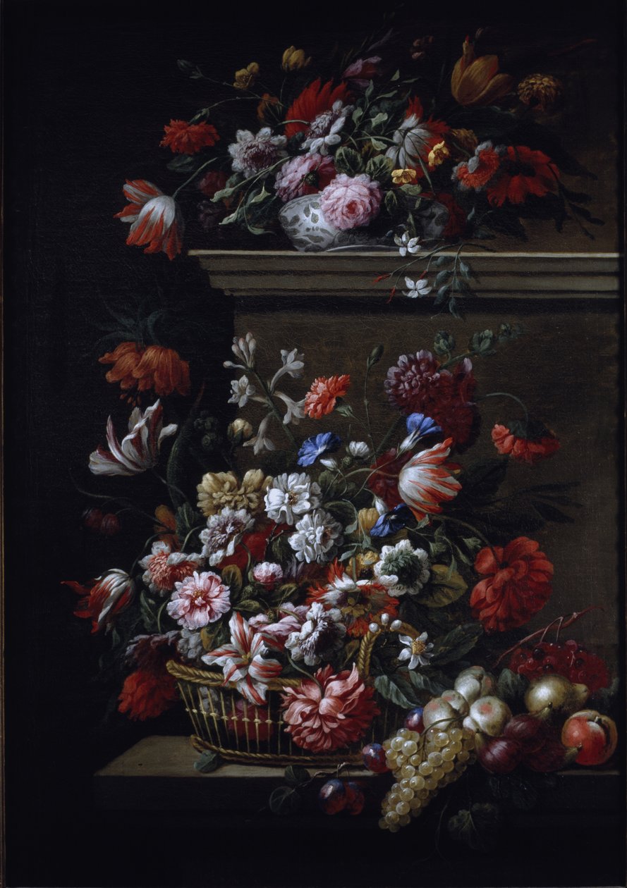 Natura morta di fiori da J B and Bogdany Jakob Monnoyer