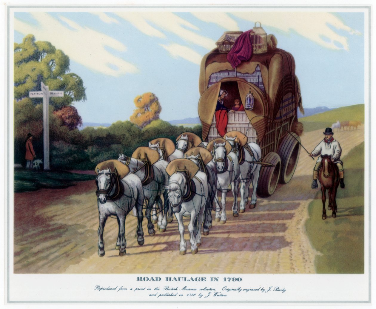 Trasporto su strada nel 1790, 1820 da J Baily
