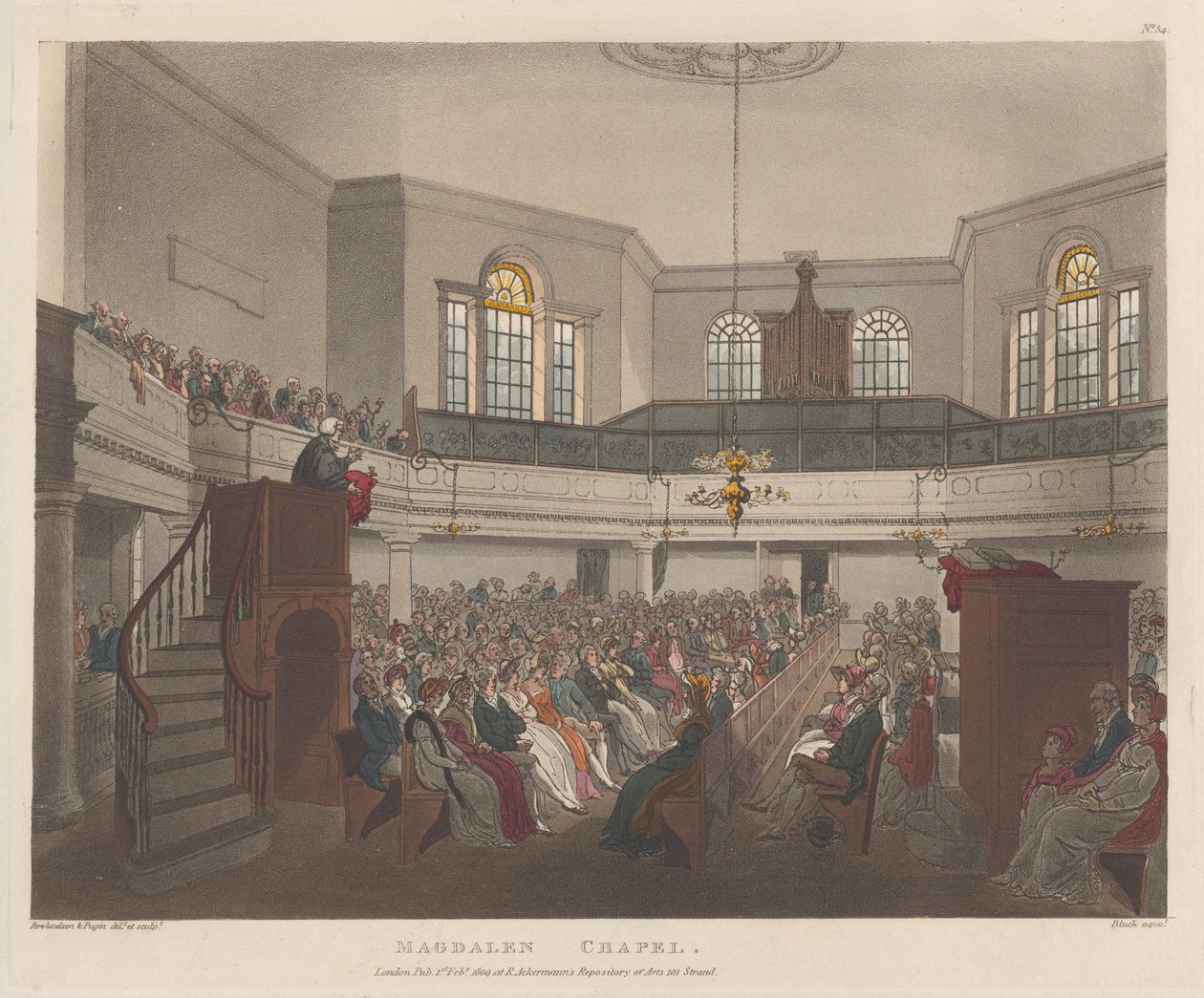 Cappella della Maddalena, 1 febbraio 1809 da J. Bluck