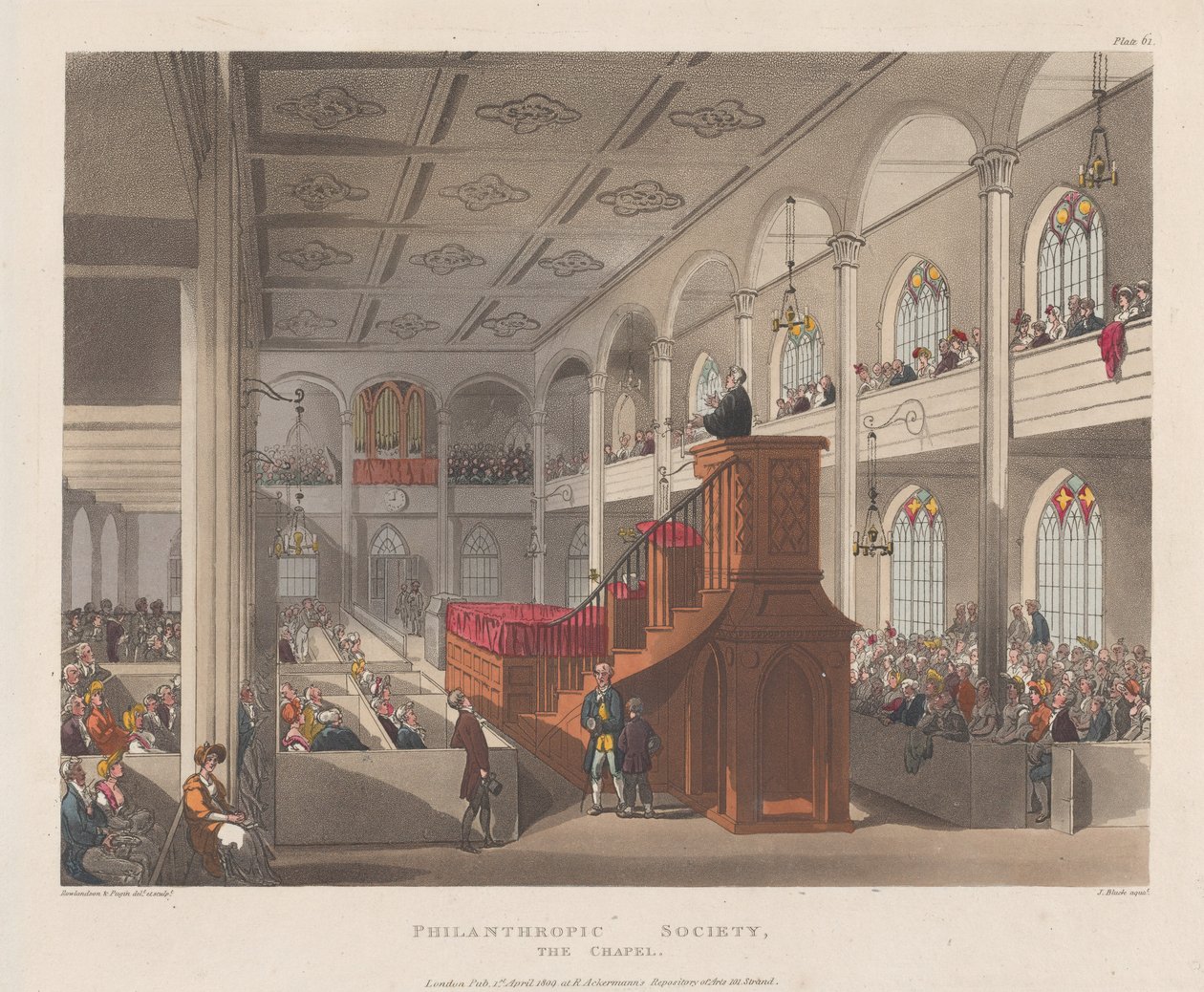 Società Filantropica, La Cappella, 1 aprile 1809 da J. Bluck