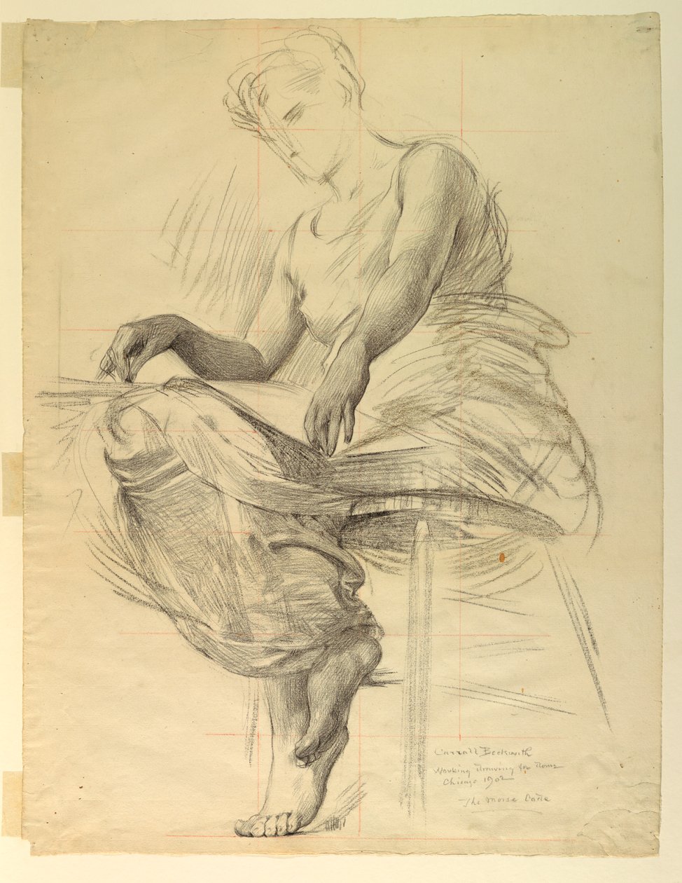 Il codice Morse, studio per il Palazzo delle Manifatture e delle Arti Liberali, Esposizione Colombiana Mondiale, Chicago, IL da J. Carroll Beckwith