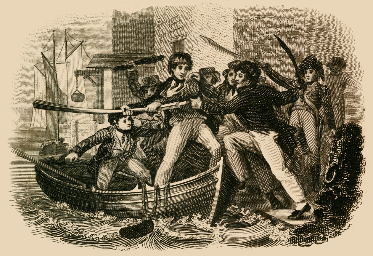 Mary Anne Talbot che resiste a una banda di reclutamento, 1822 da J. Chapman