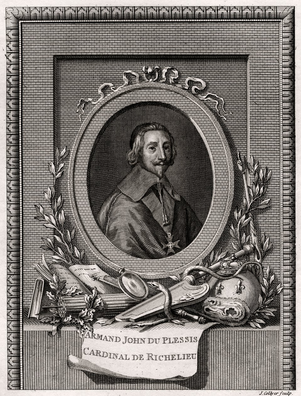 Armand Jean Du Plessis, Cardinale e Duca di Richelieu, 1775 da J. Collyer