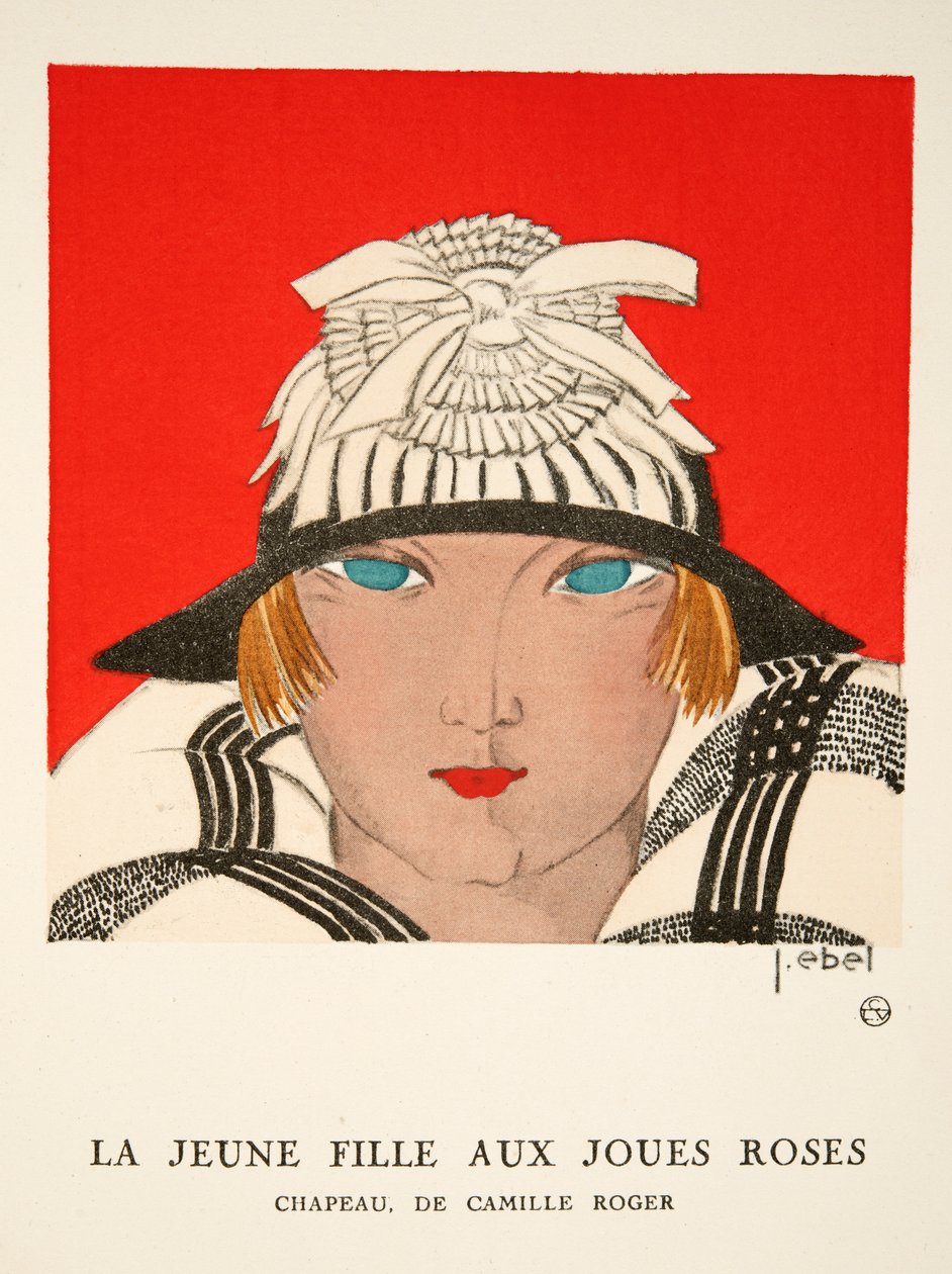 La Jeune Fille aux Joues Roses, da una Collezione di Tavole di Moda da J. Ebel