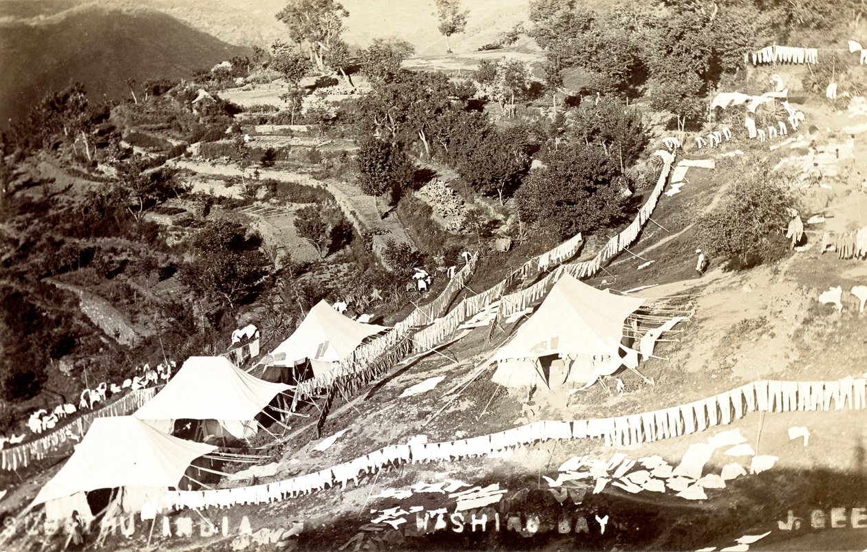 Subathu India Lavatoio, c.1900-1930 da J. Gee