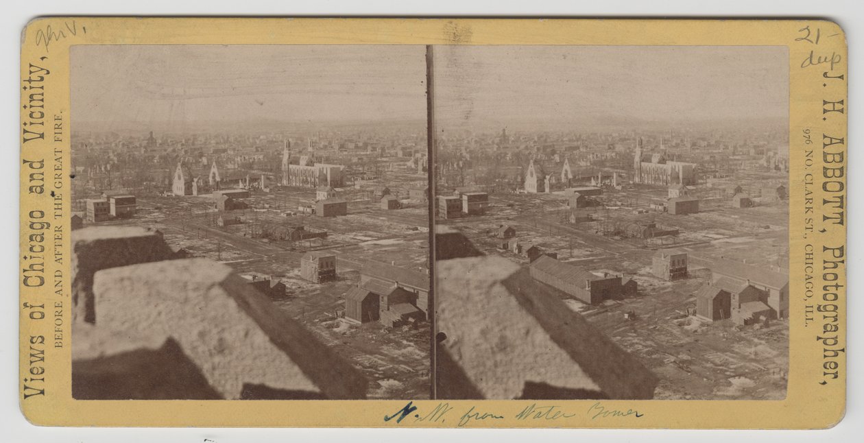 Vista stereografica a nord-ovest dalla torre dell