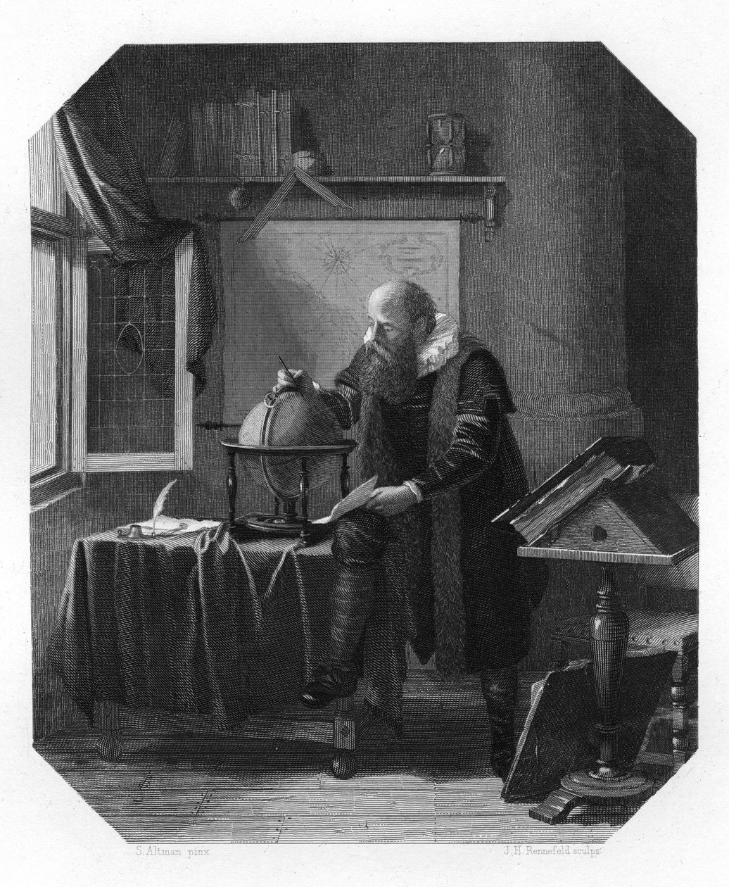 Petrus Plancius, astronomo, cartografo e clero olandese da J. H. Rennefeld
