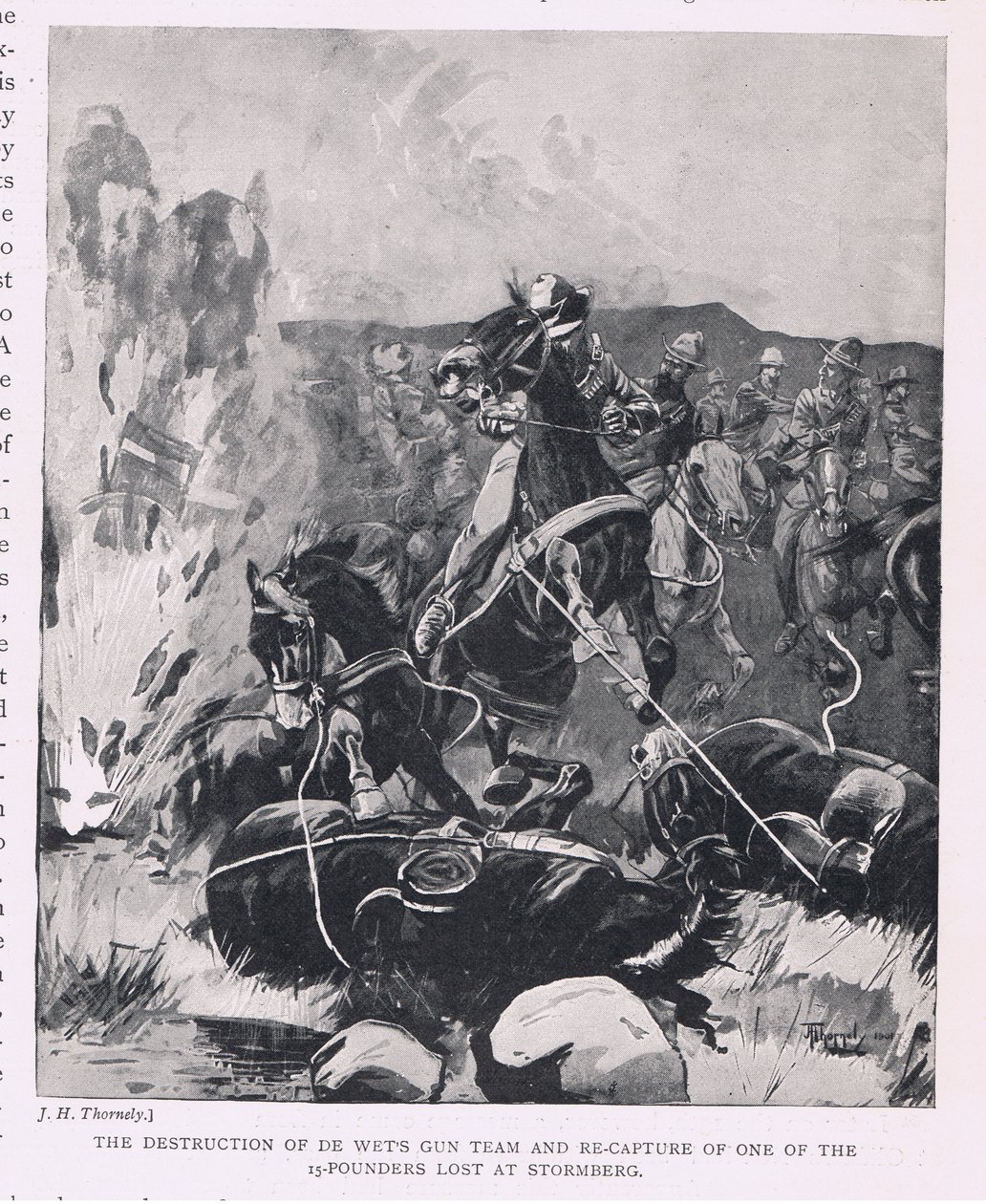 La distruzione della squadra di cannoni di De Wet e la riconquista di uno dei cannoni da 15 libbre persi a Stormberg da J. H. Thornely