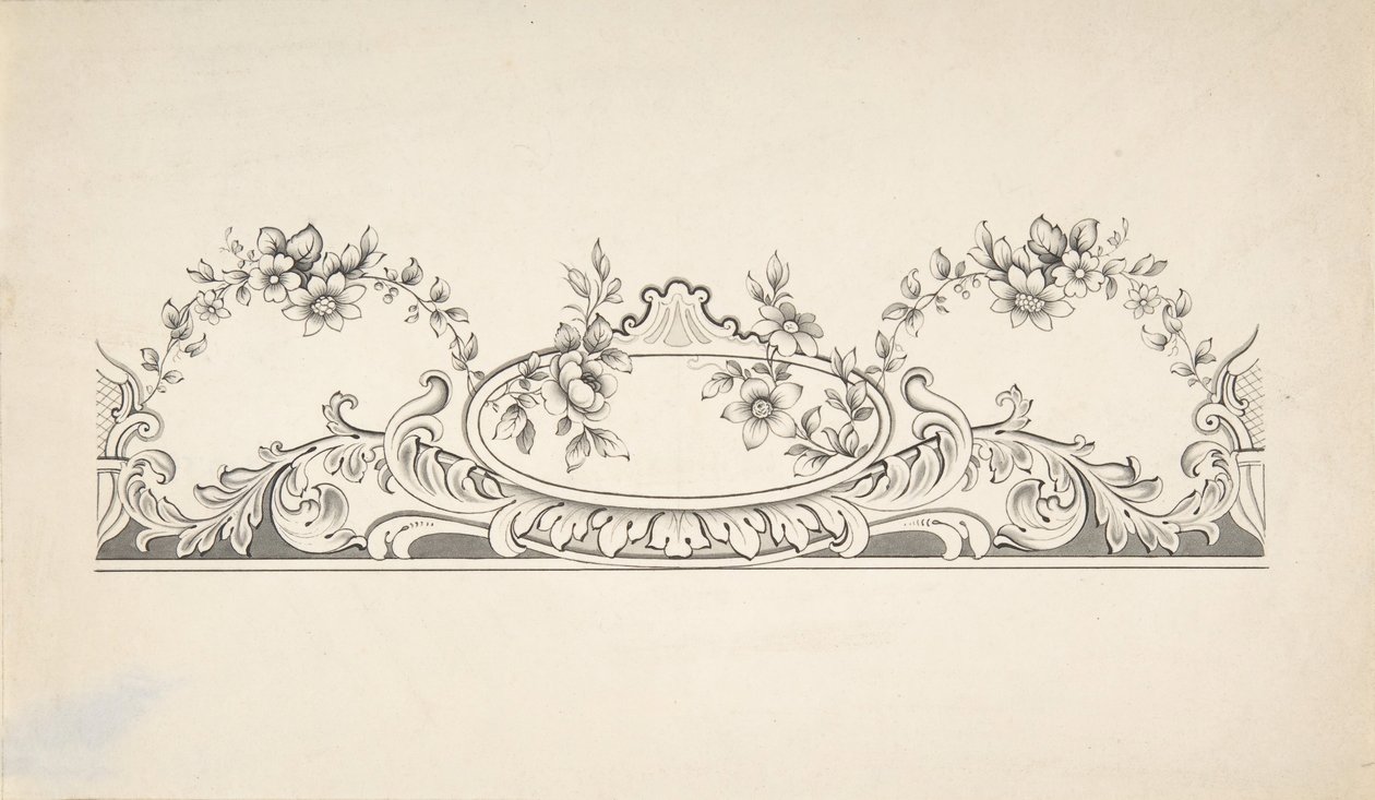 Progetto per decorazione di pannelli, 1828-40 da J Hulme