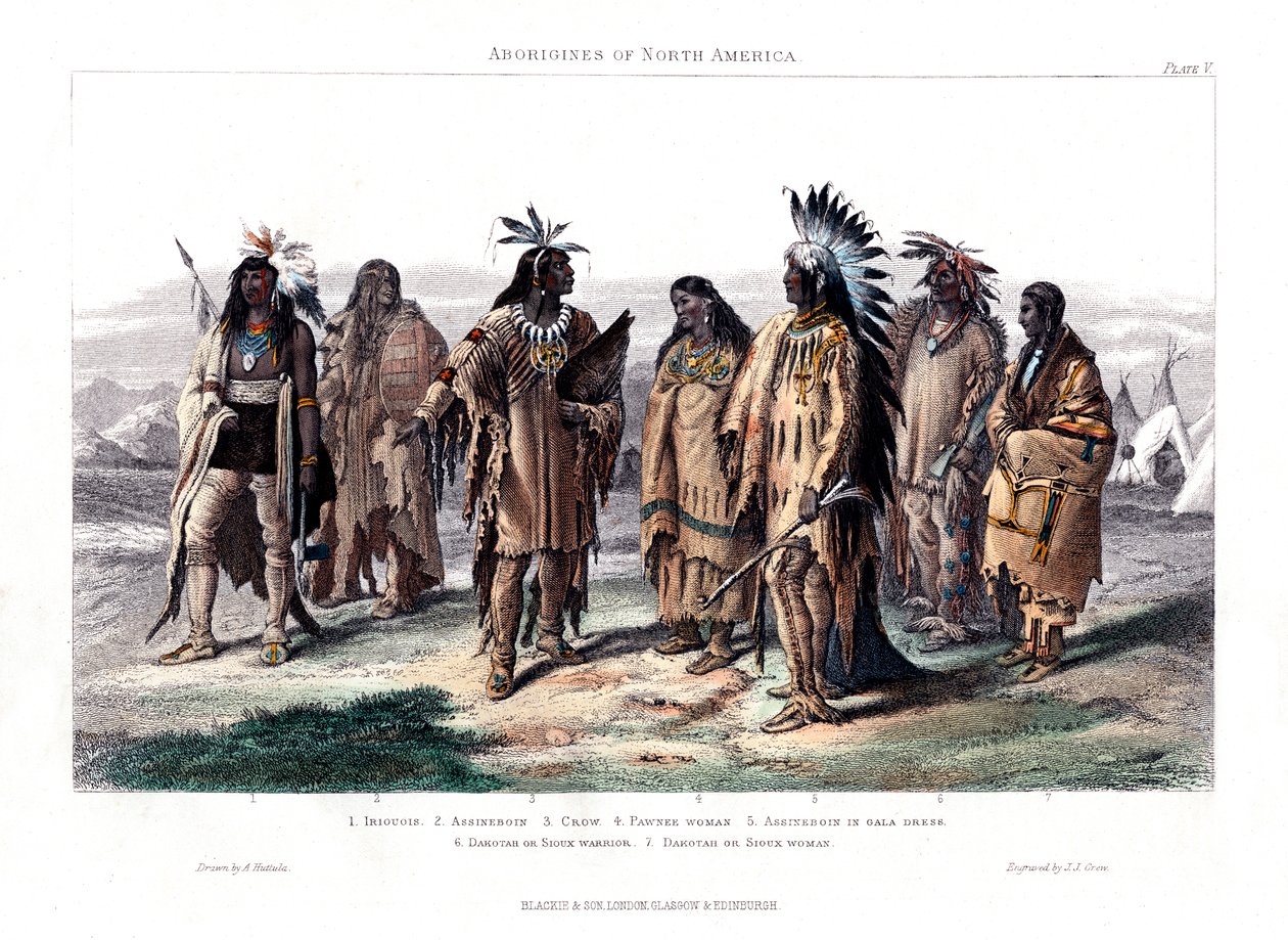 Aborigeni del Nord America, 1873 da J. J. Crew