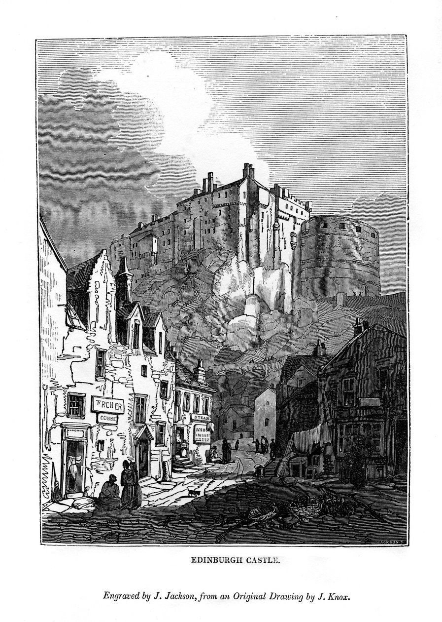 Castello di Edimburgo, c1535-1570 da J. Jackson
