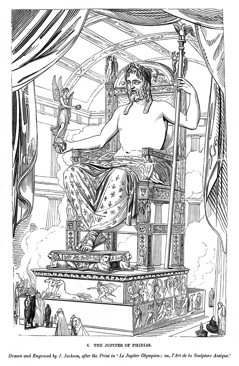 Il Giove di Fidia, 1843 da J. Jackson