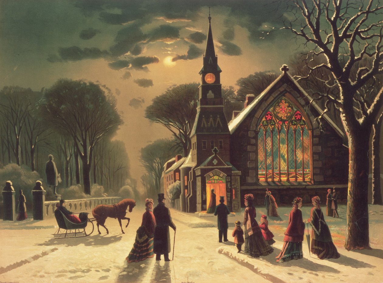 Vigilia di Natale, pub. da J. Hoover and Son, 1878 da J. Latham