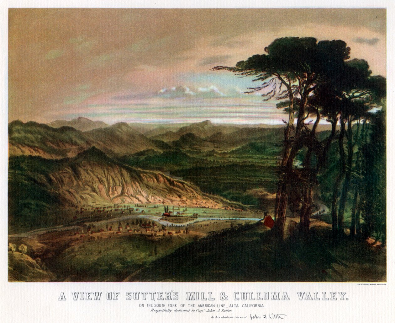 Mulino di Sutter e Valle di Culloma, California, USA da J Little