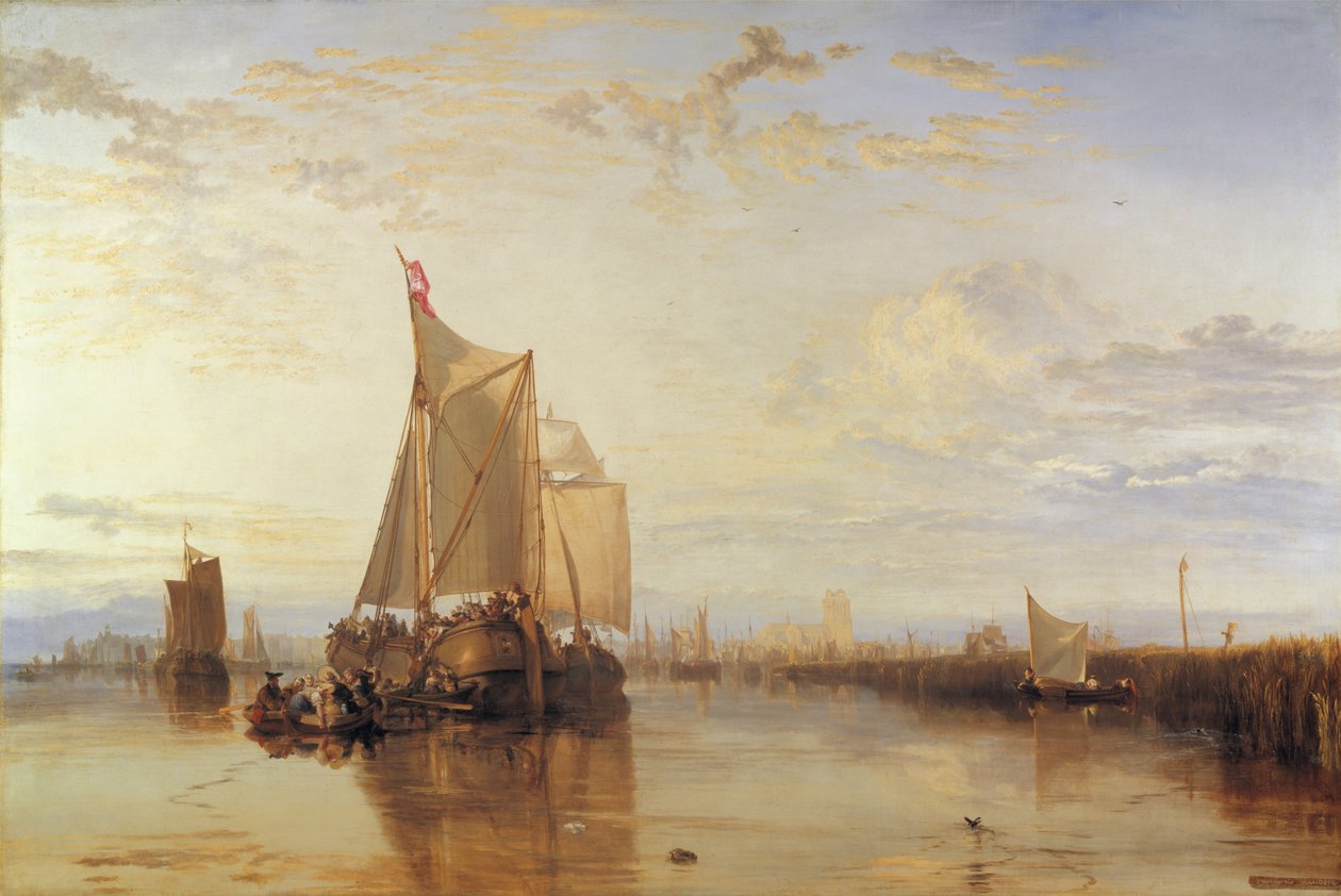 Dort o Dordrecht - Il battello di Dort da Rotterdam calmo da Joseph Mallord William Turner