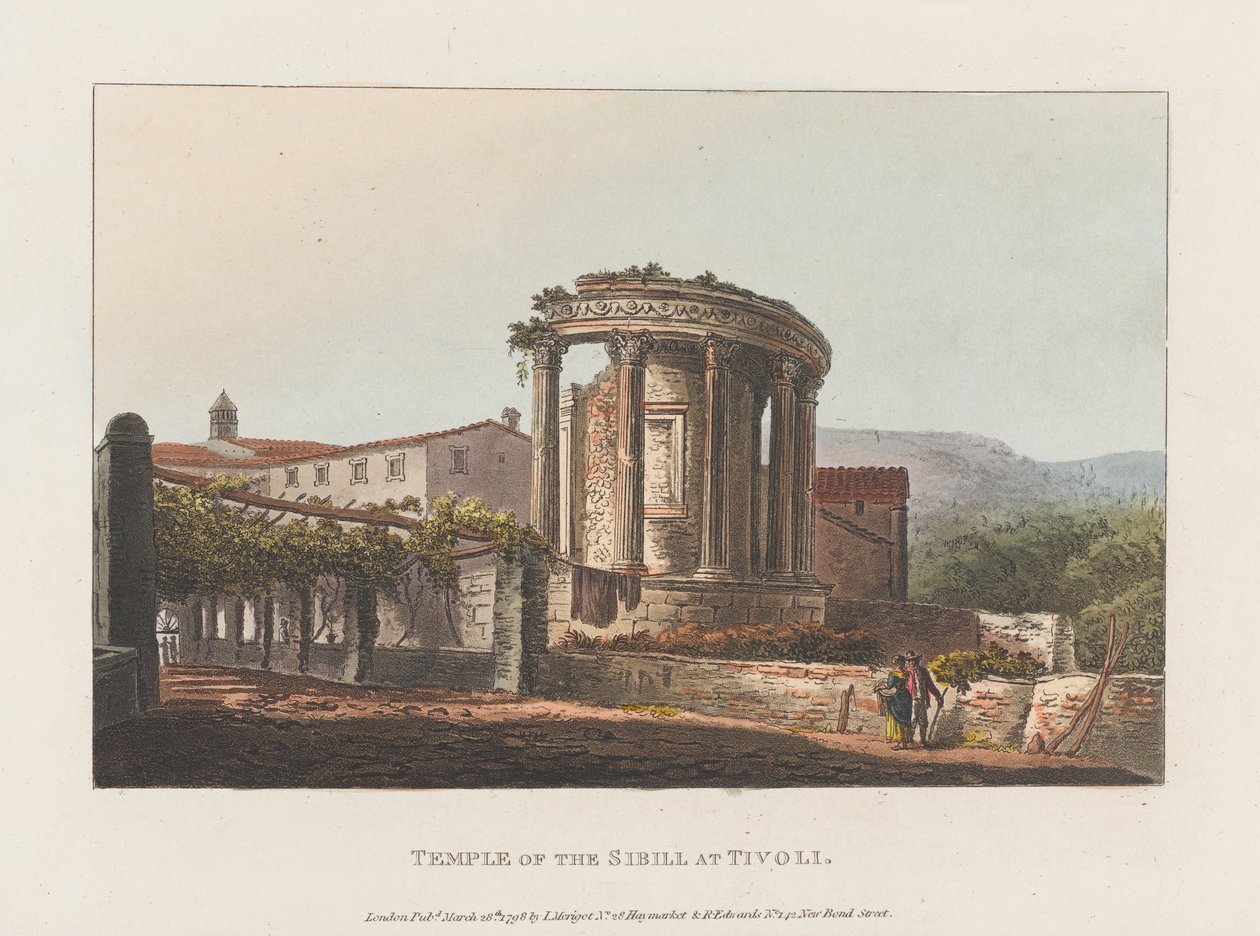 Tempio della Sibilla a Tivoli da J. Merigot