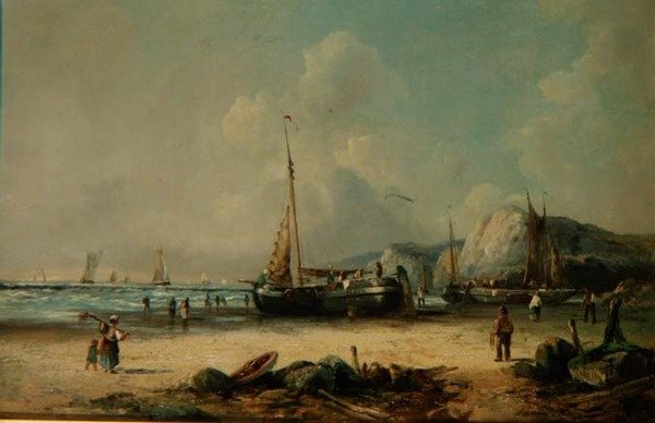 Barche da pesca sulla riva da J. Mundell
