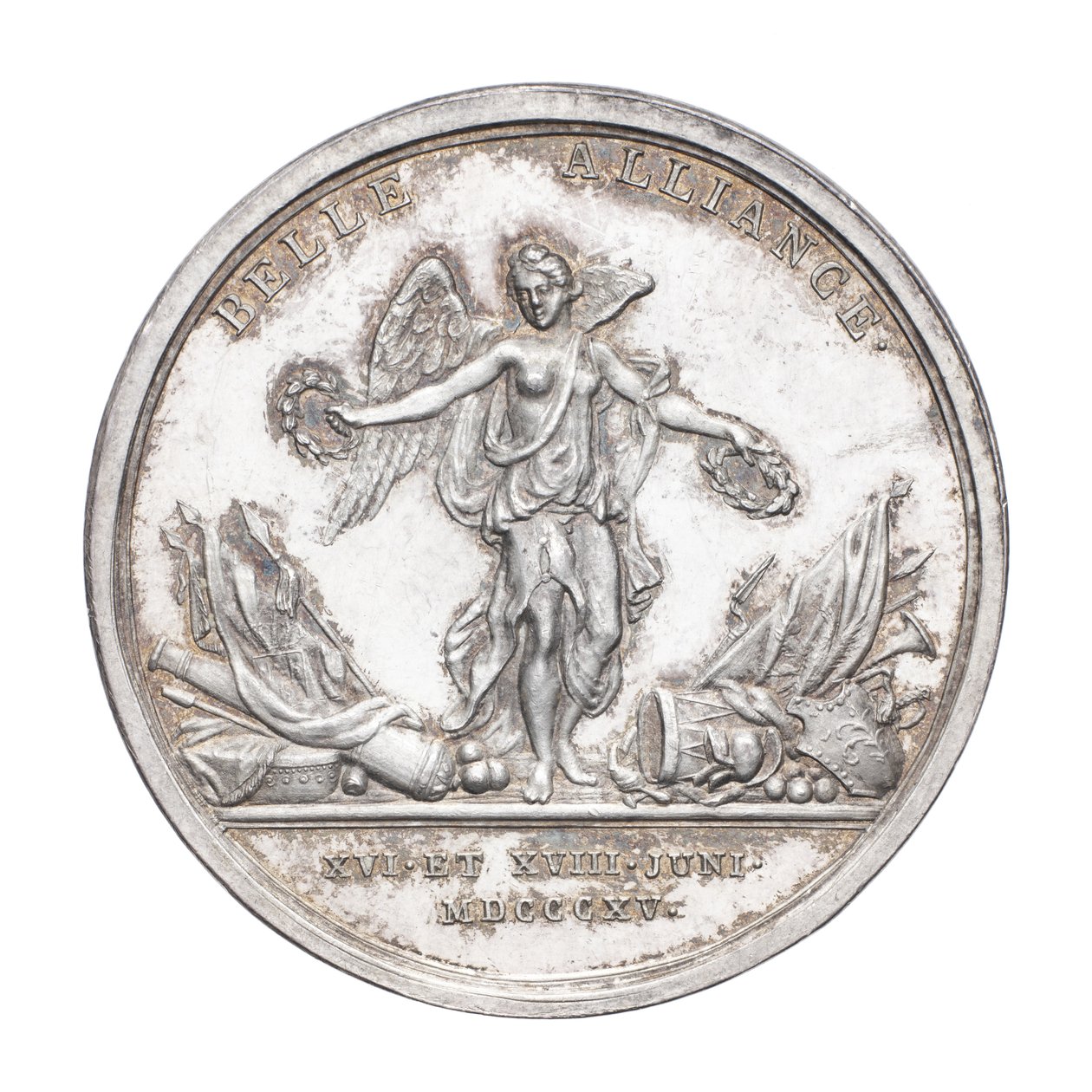 Medaglia commemorativa del Duca di Wellington e del Feldmaresciallo von Blücher 1815 da J. N. Lang