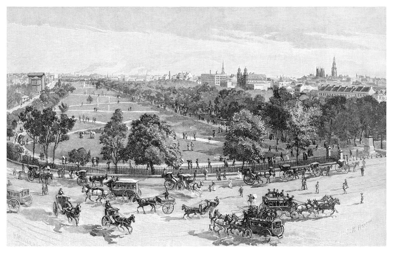 Hyde Park, Sydney, Nuovo Galles del Sud, Australia, 1886 da J. R. Ashton