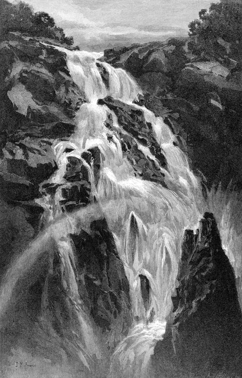 Le cascate Barron vicino a Cairns, Queensland, Australia, 1886 da J. R. Ashton
