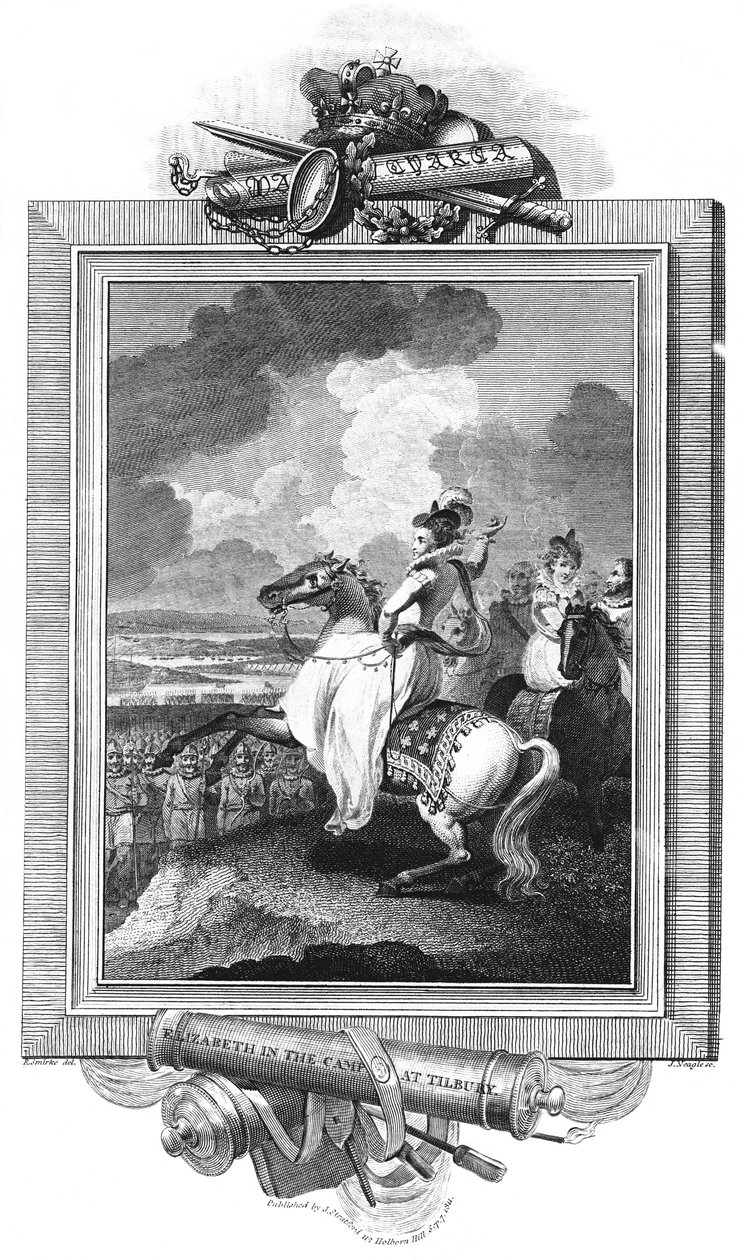 Elisabetta nel campo di Tilbury, 1811 da J. Rogers